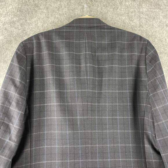Stafford Year Round Blazer Sport Coat Mens 42R Blue Plaid Classic Fit Travel - Picture 15 of 16